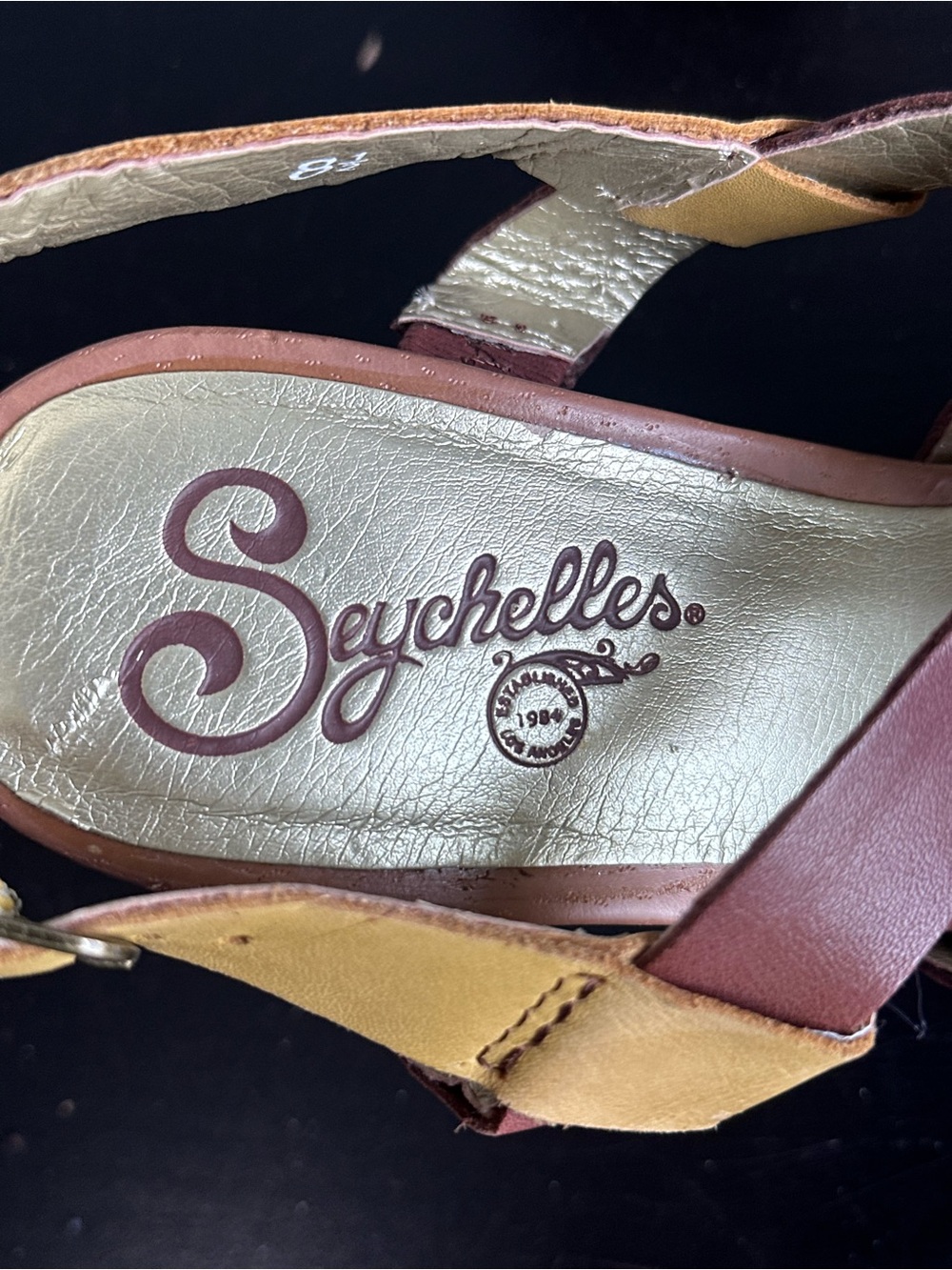 Seychelles Leather Strappy Heels Womens 8.5 Brown Tan Slingback Sandals - Picture 3 of 6